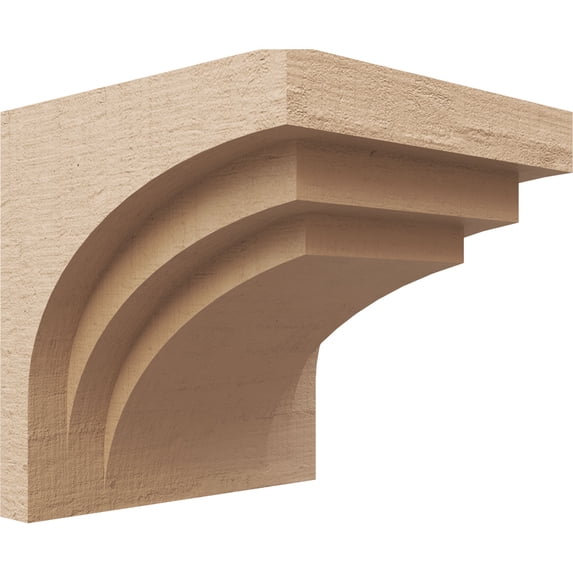 9"W x 9"D x 9"H Wide Rockford Rough Cedar Woodgrain TimberThane Corbel, Primed Tan