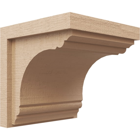 9"W x 9"D x 9"H Wide Warren Rough Cedar Woodgrain TimberThane Corbel, Primed Tan