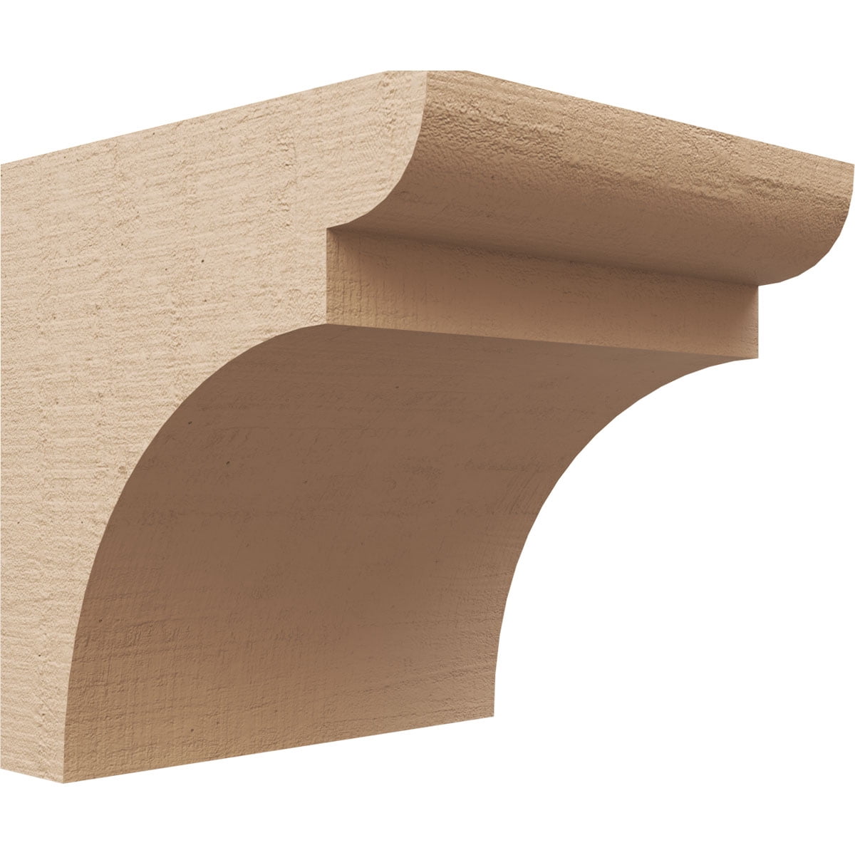 9"W x 9"D x 9"H Wide Yorktown Rough Cedar Woodgrain TimberThane Corbel, Primed Tan