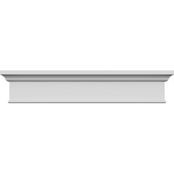 Ekena Millwork 94" Bottom Width x 97 1/8" Top Width x 6 1/8"H x 1/2"P Craftsman Crosshead