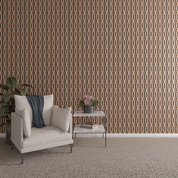 Ekena Millwork 94"H x 1/4"T Rakaia Adjustable Wood Decorative Slat Wall Panel Kit, Cherry (contains 22 Slats)
