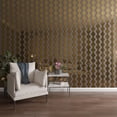 thumbnail image 1 of Ekena Millwork 94"H x 1/8"T Gypsum Adjustable Acrylic Decorative Slat Wall Panel Kit, Gold Mirror (contains 14 Slats + 1 Straight Edge Starter Slat), 1 of 11