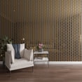 thumbnail image 1 of Ekena Millwork 94"H x 1/8"T Midland Adjustable Acrylic Decorative Slat Wall Panel Kit, Gold Mirror (contains 29 Slats + 1 Straight Edge Starter Slat), 1 of 11