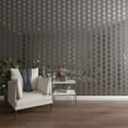 thumbnail image 1 of Ekena Millwork 94"H x 1/8"T Pandora Adjustable Acrylic Decorative Slat Wall Panel Kit, Silver Mirror (contains 16 Slats + 1 Straight Edge Starter Slat), 1 of 1