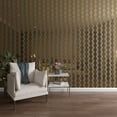 thumbnail image 1 of Ekena Millwork 94"H x 1/8"T Pontiac Adjustable Acrylic Decorative Slat Wall Panel Kit, Gold Mirror (contains 16 Slats + 1 Straight Edge Starter Slat), 1 of 11