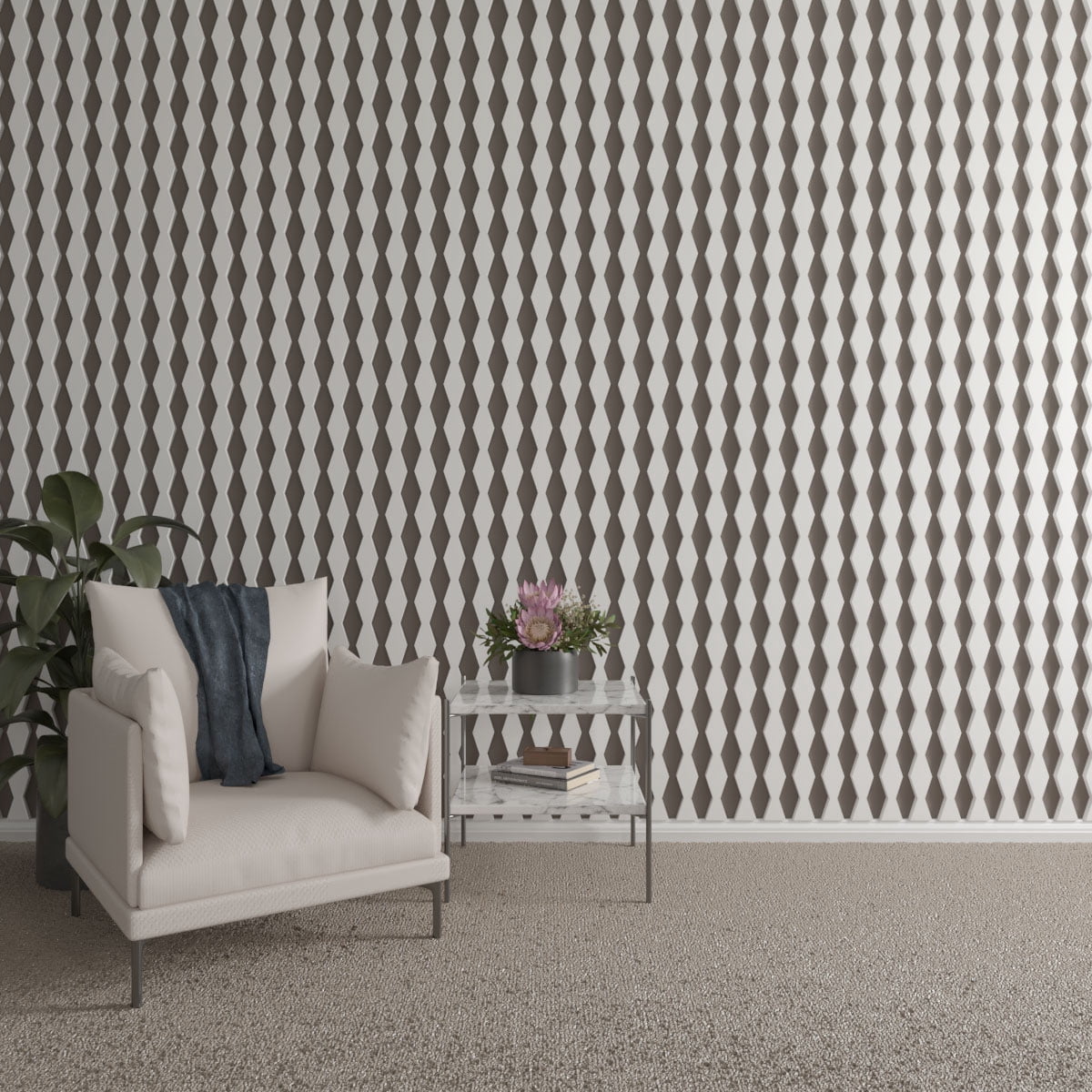 Ekena Millwork 94"H x 1"T Cimarron PVC Adjustable Decorative Slat Wall Panel Kit, Unfinished (contains 23 Slats + 1 Straight Edge Starter Slat)