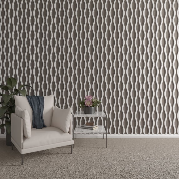Ekena Millwork 94"H x 3/4"T Yukon PVC Adjustable Decorative Slat Wall Panel Kit, Unfinished (contains 42 Slats)