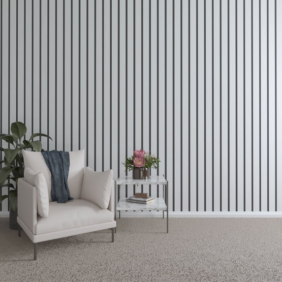 Ekena Millwork 94"H x 3/8"T Adjustable PVC Slat Wall Panel Kit w/ 3"W Slats, Unfinished (contains 15 Slats)