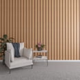thumbnail image 1 of Ekena Millwork 94"H x 3/8"T Adjustable Wood Slat Wall Panel Kit w/ 4"W Slats, Cherry (contains 11 Slats), 1 of 7