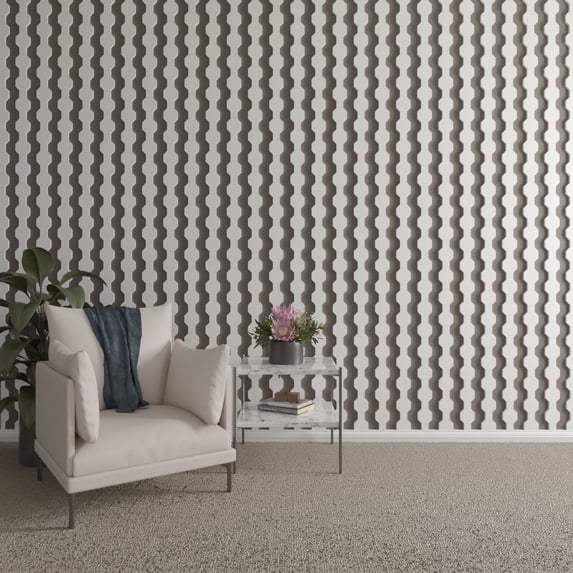Ekena Millwork 94"H x 5/8"T Pontiac PVC Adjustable Decorative Slat Wall Panel Kit, Unfinished (contains 16 Slats + 1 Straight Edge Starter Slat)