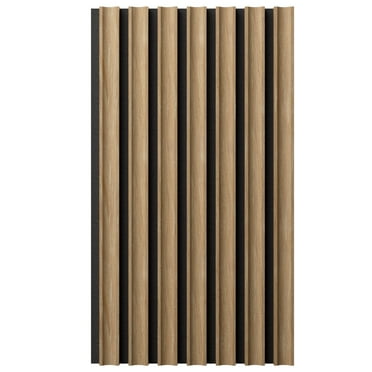 Ekena Millwork AcoustixPro Noise Cancelling Concave Small Slat Wall Panel 11"W x 94 1/2"H, Aged Barrel (2 Pack)