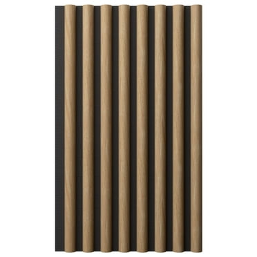 Ekena Millwork AcoustixPro Noise Cancelling Half Round Small Slat Wall Panel 11 3/4"W x 94 1/2"H, Aged Barrel (2 Pack)