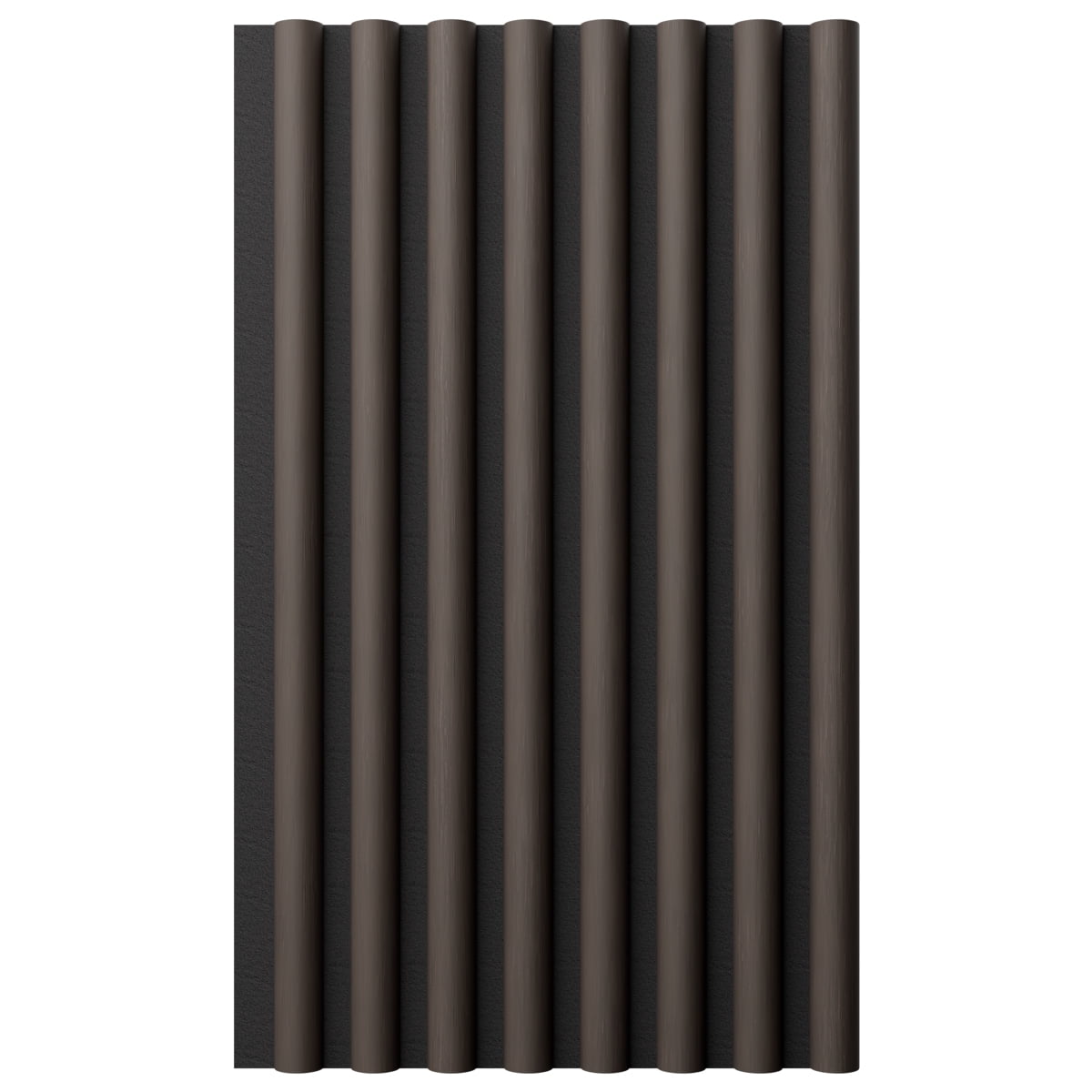 Ekena Millwork AcoustixPro Noise Cancelling Half Round Small Slat Wall Panel 11 3/4"W x 94 1/2"H, Carbon Grey (2 Pack)