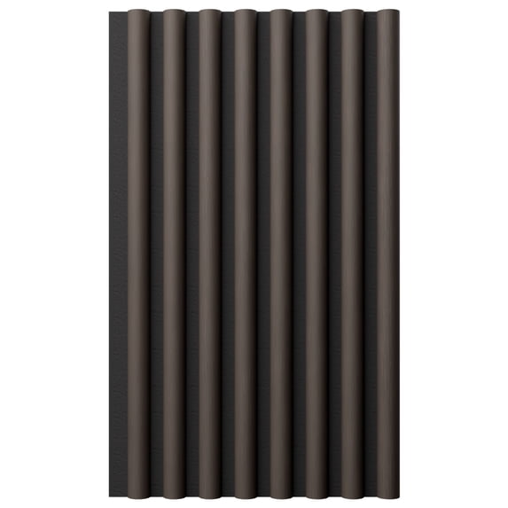 Ekena Millwork AcoustixPro Noise Cancelling Half Round Small Slat Wall Panel 11 3/4"W x 94 1/2"H, Carbon Grey (2 Pack)