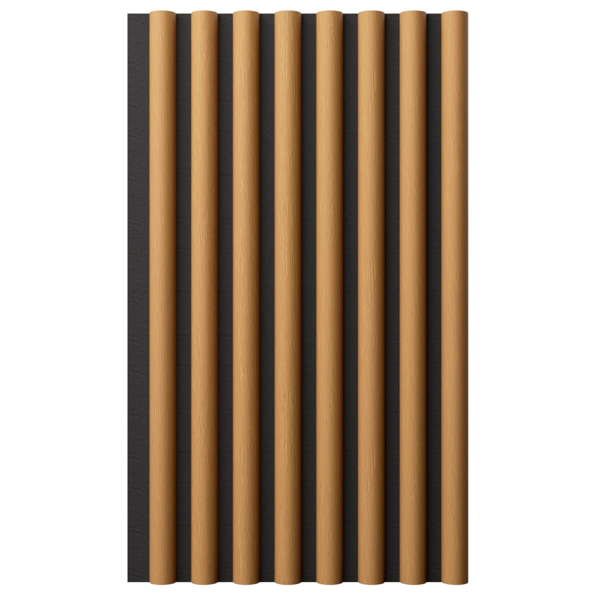 Ekena Millwork AcoustixPro Noise Cancelling Half Round Small Slat Wall Panel 11 3/4"W x 94 1/2"H, Honey Maple (2 Pack)