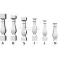 thumbnail image 1 of Ekena Millwork BAL05X18AC-N Fiberthane - 5 In. W X 18 In. H Architectural Arcadian Baluster, Style N with 7.37 In. On-Center-Spacing To Pass 4 In. Sphere Code, 1 of 1