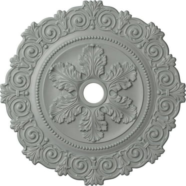 Ekena Millwork CM33SC 33.25 in. OD x 3.62 in. ID x 1 in. P Architectural Accents - Scroll Medallion