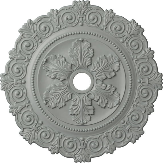 Ekena Millwork CM33SC 33.25 in. OD x 3.62 in. ID x 1 in. P Architectural Accents - Scroll Medallion