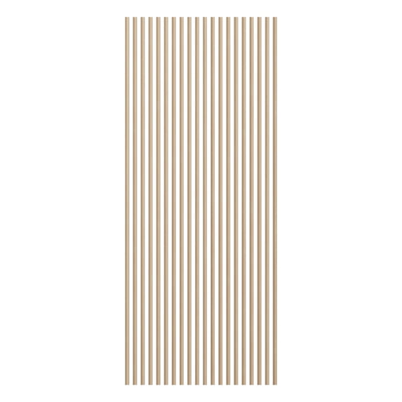 Ekena Millwork Heritage Premier Concave Stain Grade Solid Hardwood Adjustable Slat Wall Kit w/ 1"W x 94 1/2"H Slats, Poplar (Contains 20 Slats)