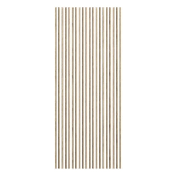 Ekena Millwork Heritage Premier Concave Stain Grade Solid Hardwood Adjustable Slat Wall Kit w/ 1"W x 94 1/2"H Slats, White Oak (Contains 20 Slats)