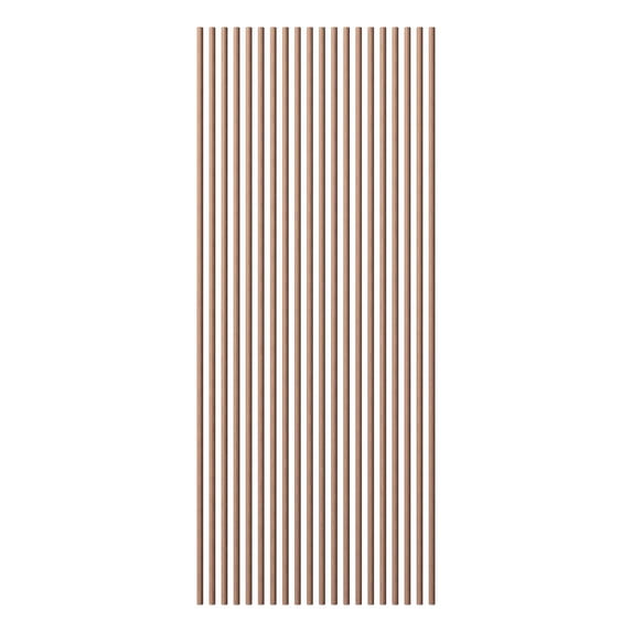 Ekena Millwork Heritage Premier Half Round Stain Grade Solid Hardwood Adjustable Slat Wall Kit w/ 1"W x 94 1/2"H Slats, Cherry (Contains 20 Slats)
