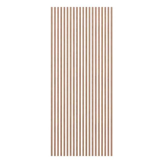 Ekena Millwork Heritage Premier Half Round Stain Grade Solid Hardwood Adjustable Slat Wall Kit w/ 1"W x 94 1/2"H Slats, Mahogany (Contains 20 Slats)