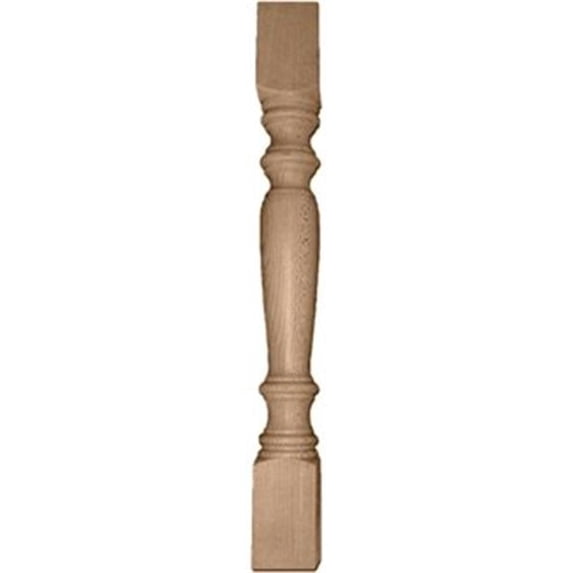 Ekena Millwork Legacy Tapered Cabinet Column Top Block- 6 in. Bottom Block- 7 in. Maple