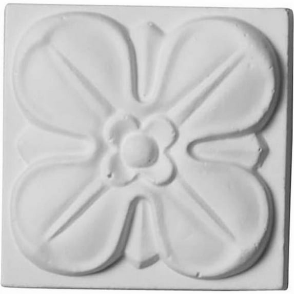 Ekena Millwork ROS02X02FW 2 In. W X 2 In. H X .75 In. P Architectural Flower Rosette