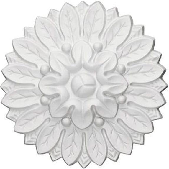 Ekena Millwork ROS06X06CH Chesterfield Round Rosette, 6"OD x 1 1/8"P, Primed