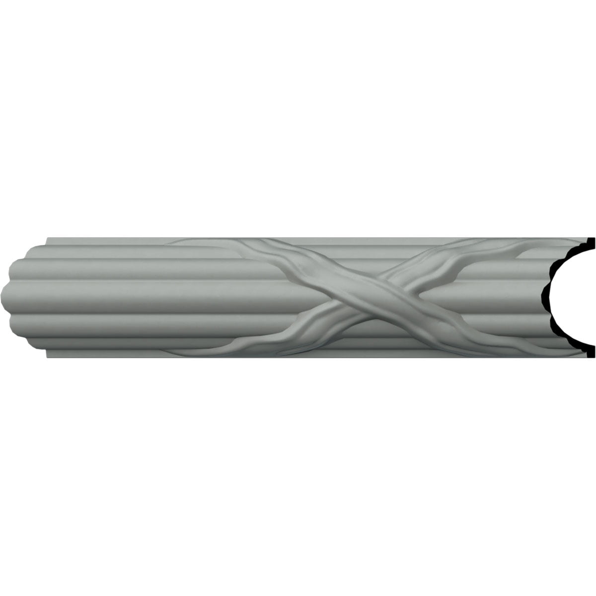Primed White Polyurethane Reeded Panel Moulding