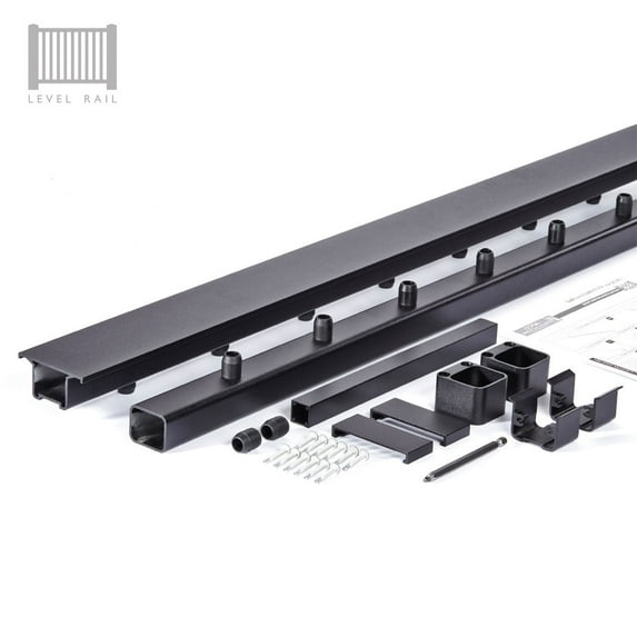 Ekena Millwork Series 200 - 4' Level Rail Kit, Textured White Finish (Balusters Not Included)