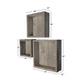 thumbnail image 1 of Ekena Millwork Set of 3, Square, Closed Back, Vintage Farmhouse Shadow Box Shelves, Barnwood Decor Collection, Reclaimed Grey, 1 of 11