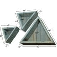 thumbnail image 1 of Ekena Millwork Set of 3, Triangle, Closed Back, Vintage Farmhouse Shadow Box Shelves, Barnwood Decor Collection, Driftwood Blue, 1 of 15