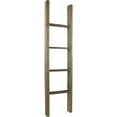 thumbnail image 1 of Ekena Millwork Vintage Farmhouse 4 Rung Barnwood Decor Pebble Grey Ladder, 1 of 14