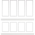 thumbnail image 1 of Ekena millwork 94 1/2"L (Adjustable 108"H to 132"H) Ashford Square Panel Stacked Wall Wainscot Paneling Kit, 1 of 10