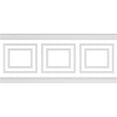thumbnail image 1 of Ekena millwork 94 1/2"L (Adjustable 40"H to 44"H) Ashford Square Double Panel Traditional Wainscot Paneling Kit, 1 of 10