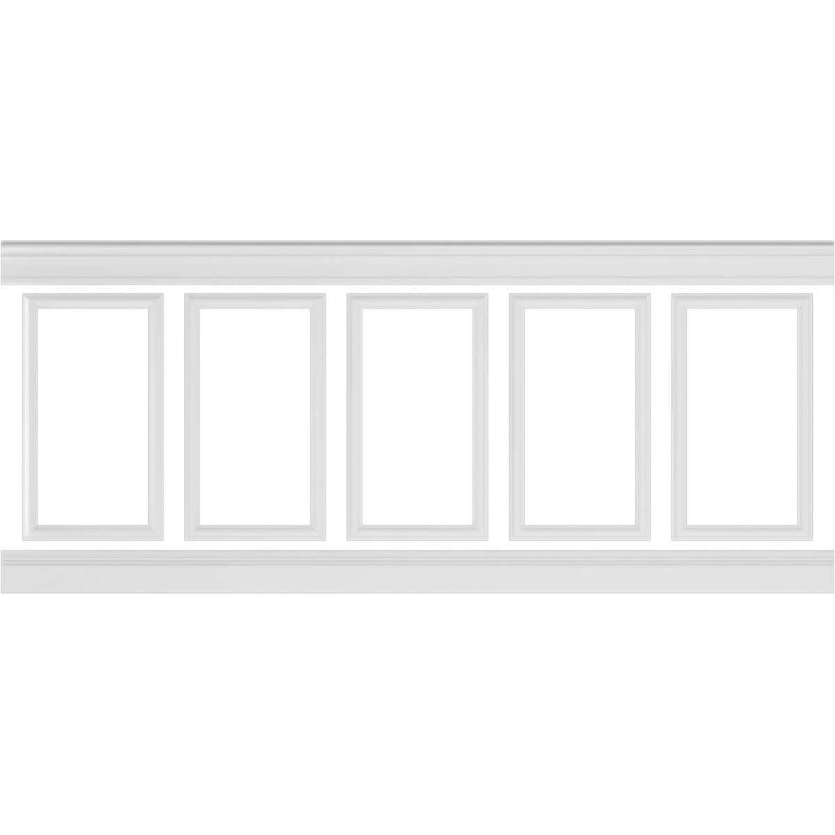 Adjustable White Polyurethane Traditional Wainscot Paneling Kit