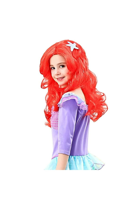 Ekez Mermaid Black Costume Cosplay Wig, for Kids/Adults