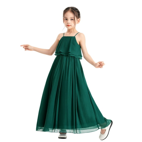 Ekidsbridal A-Line Ruffle Chiffon Flower Girl Dresses Birthday Party Gown Father Daughter Dance 192 6