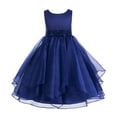 thumbnail image 1 of Ekidsbridal Asymmetric Ruffled Organza Sequin Flower Girl Dress Birthday Evening Formal Gown 012S 2, 1 of 3