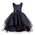 thumbnail image 1 of Ekidsbridal Asymmetric Ruffled Organza Sequin Flower Girl Dress Birthday Evening Formal Gown 012S 6, 1 of 3