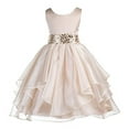 thumbnail image 1 of Ekidsbridal Asymmetric Ruffled Organza Sequin Flower Girl Dress Birthday Evening Formal Gown 012S 8, 1 of 3