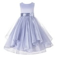 thumbnail image 1 of Ekidsbridal Asymmetric Ruffled Organza Sequin Flower Girl Dress Pageant Ballroom Gown 012s 12, 1 of 3