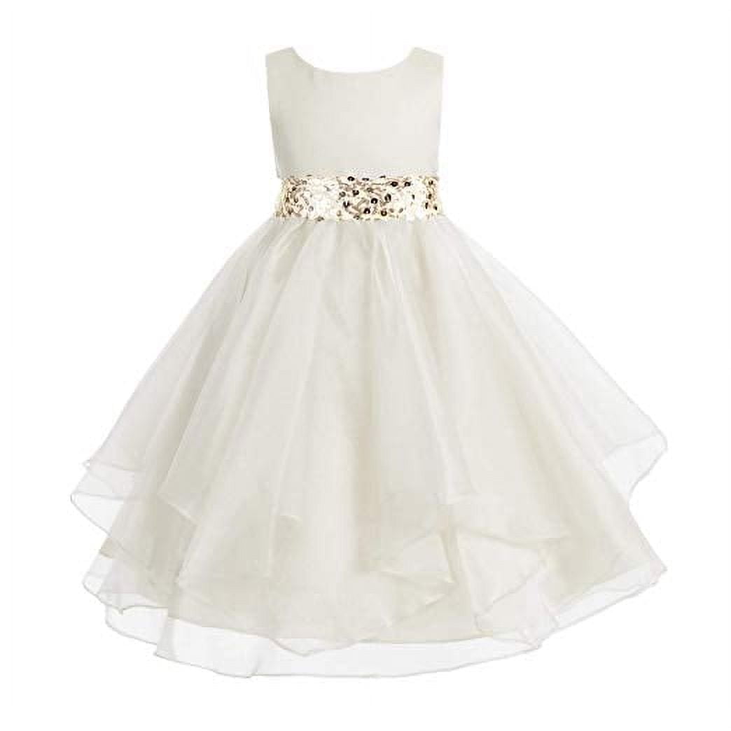 ORGANZA SEQUIN FLOWER DRESS main image 1