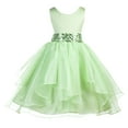 thumbnail image 1 of Ekidsbridal Asymmetric Ruffled Organza Sequin Flower Girl Dresses for Junior Pageants Wedding Reception Ceremony 012 12, 1 of 3