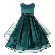 Ekidsbridal Asymmetric Ruffled Organza Sequin Flower Girl Dresses for Junior Pageants Wedding Reception Ceremony 012 4