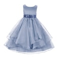 thumbnail image 1 of Ekidsbridal Asymmetric Ruffled Organza Sequin Flower Girl Dresses for Junior Pageants Wedding Reception Ceremony 012 4, 1 of 2