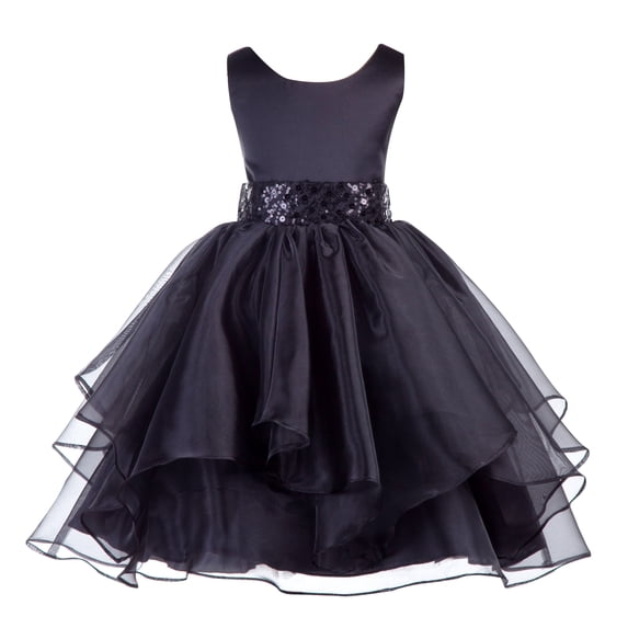 Ekidsbridal Asymmetric Ruffled Organza Sequin Flower Girl Dresses for Junior Pageants Wedding Reception Ceremony 012 4