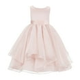 thumbnail image 1 of Ekidsbridal Asymmetric Ruffled Organza Sequin Flower Girl Dresses for Junior Pageants Wedding Reception Ceremony 012 4, 1 of 3