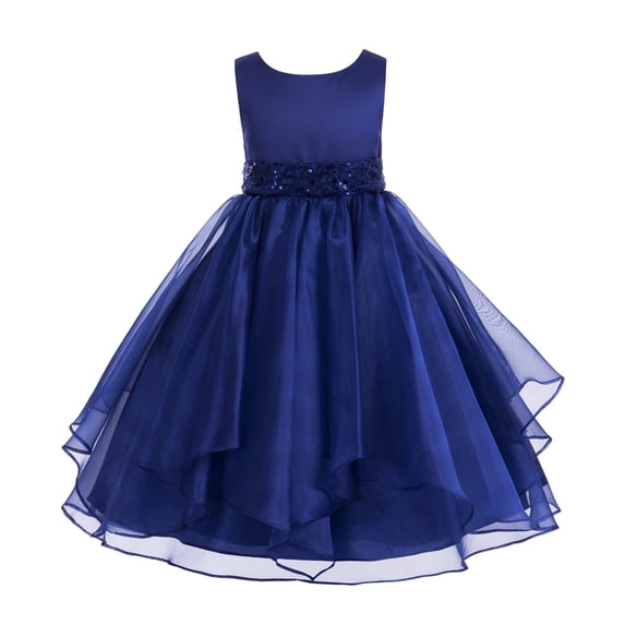 Ekidsbridal Asymmetric Ruffled Organza Sequin Flower Girl Dresses for Junior Pageants Wedding Reception Ceremony 012 4